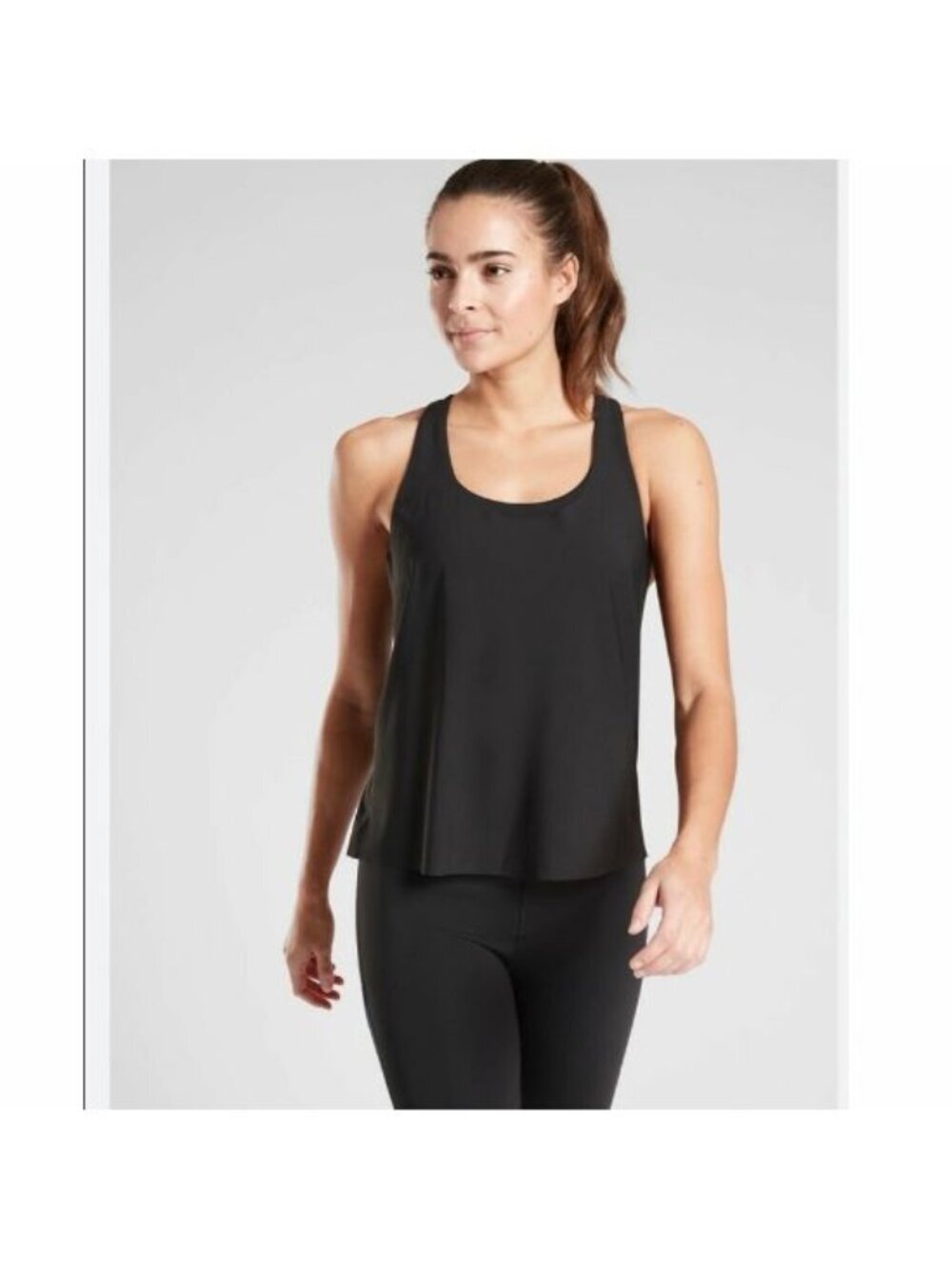 Athleta Ultimate 2-in-1 Support Tank Top Black Built-In Bra Women’s Medium